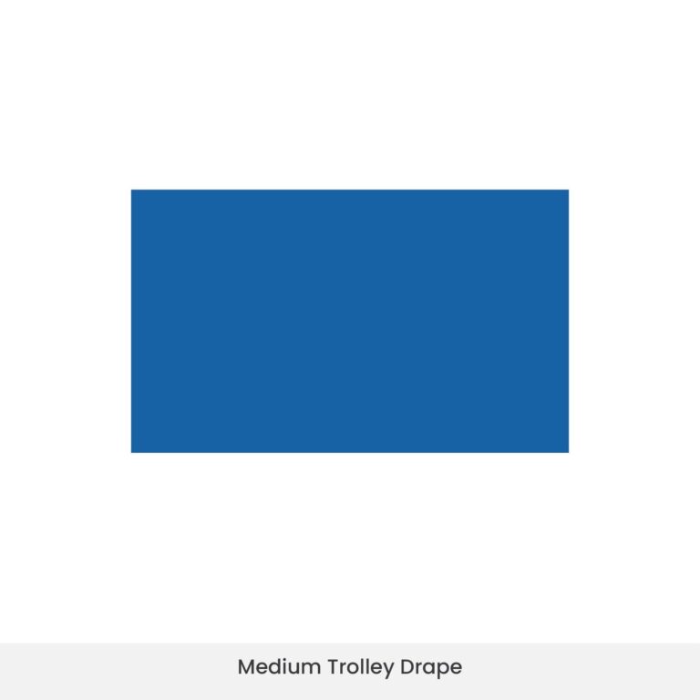 Disposable trolley drape used in operating room setup