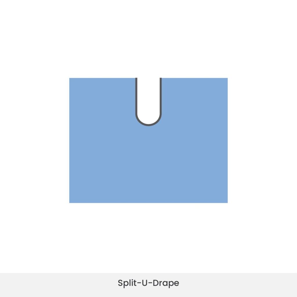 Split U Drape