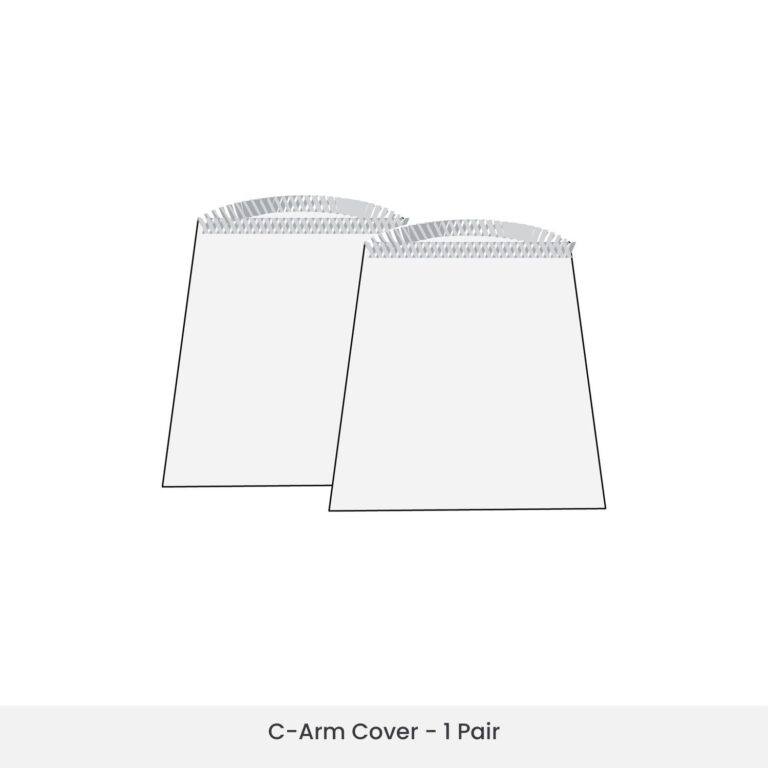 Medical-grade sterile drapes covering C-Arm equipment