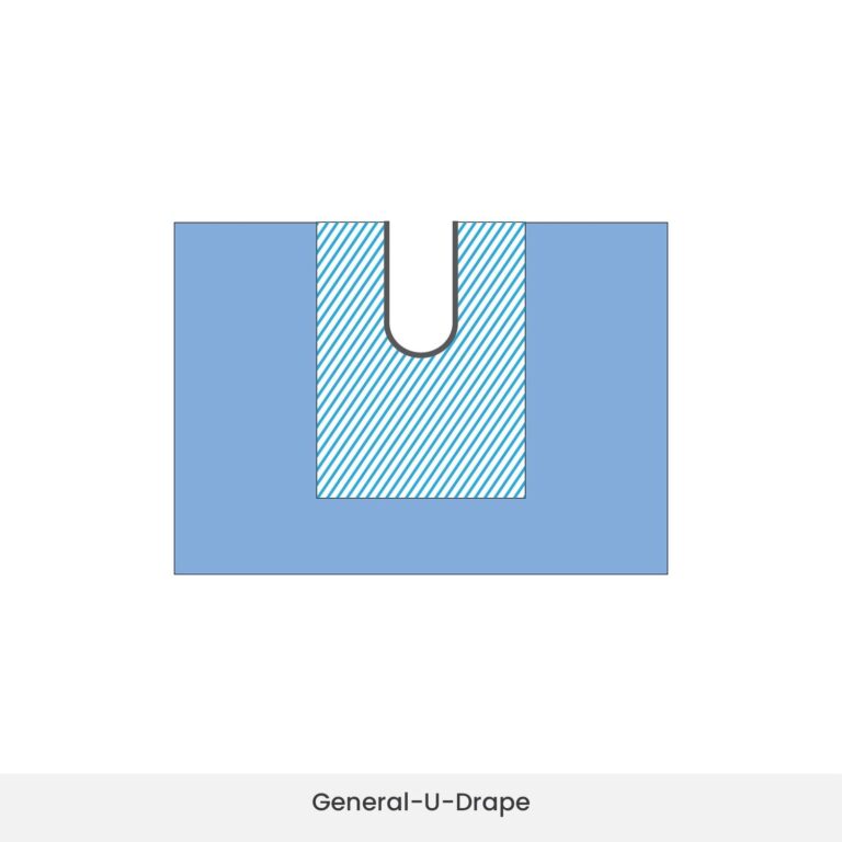 Medical grade general U drape with advanced infection control