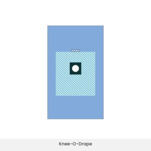 Sterile Knee O drape absorbing fluids around surgical site
