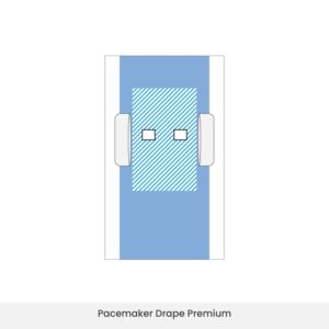 High-absorbency drape with two incise fenestrations