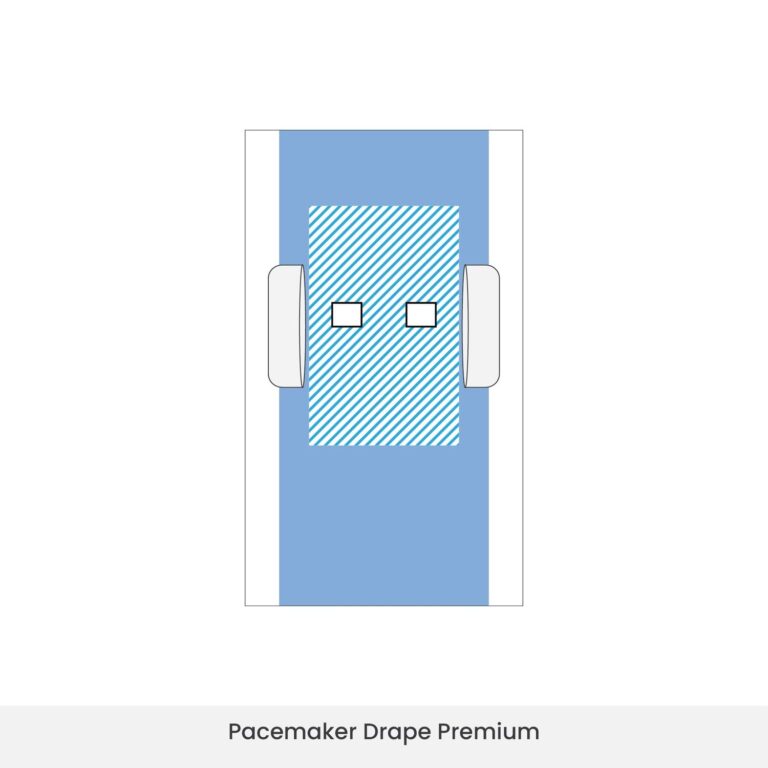 High-absorbency drape with two incise fenestrations