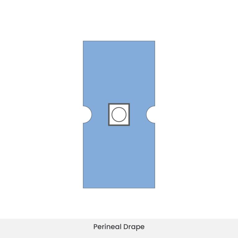 Medical grade SMS fabric drape designed for infection control during IVF and D&C