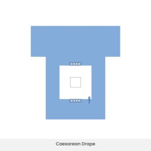 Amaryllis Caesarean drape with absorbent fluid collection pouch