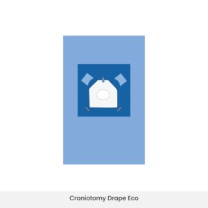 Eco craniotomy drape with fenestration and suction port to maintain aseptic surgical field