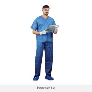 Amaryllis team inspecting scrub suit