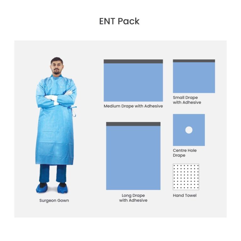 Sterile ENT OT pack ready for hospital use