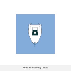 SMS fabric drape covering patient during knee arthroscopy