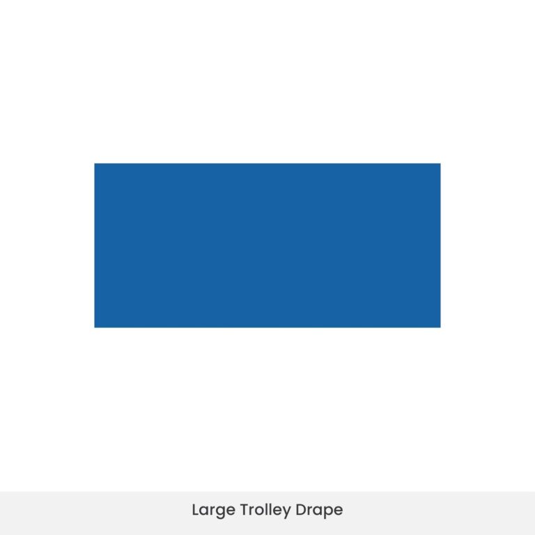 Wide coverage trolley drape designed for surgical use