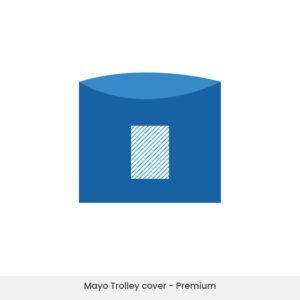 Absorbent Mayo trolley drape minimizing fluid spills