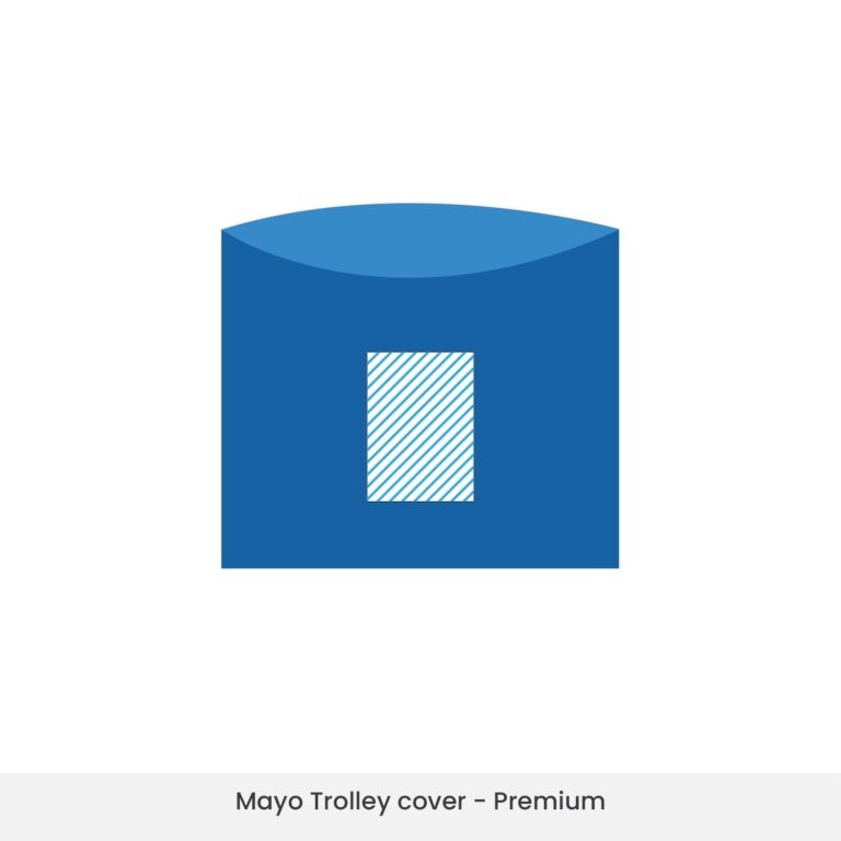 Absorbent Mayo trolley drape minimizing fluid spills