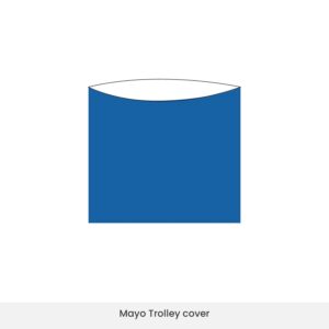 Mayo trolley cover providing sterile surface for instruments
