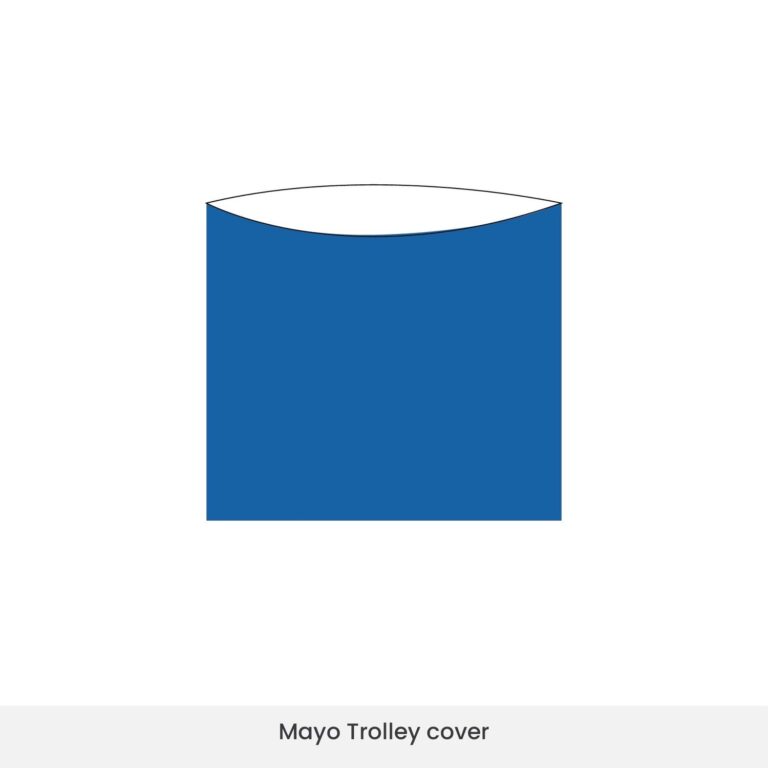 Mayo trolley cover providing sterile surface for instruments