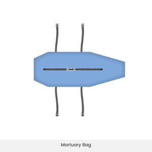 Durable mortuary bag offering safe and sterile handling