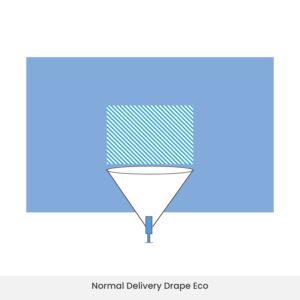 Normal Delivery Eco drape with suction port and adhesive fenestration