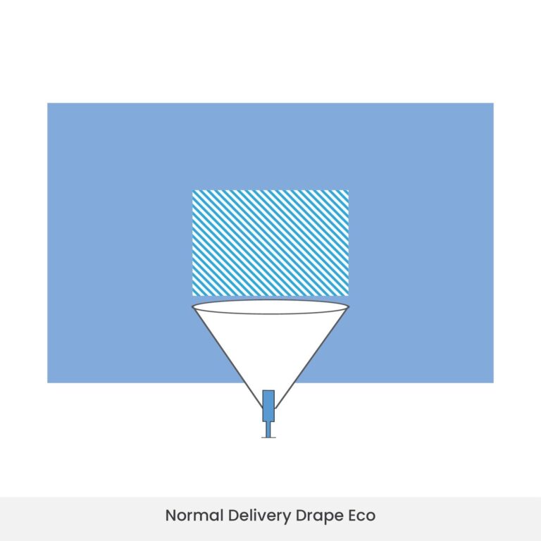 Normal Delivery Eco drape with suction port and adhesive fenestration
