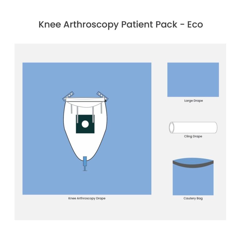 Wide surgical drape for knee arthroscopy patients