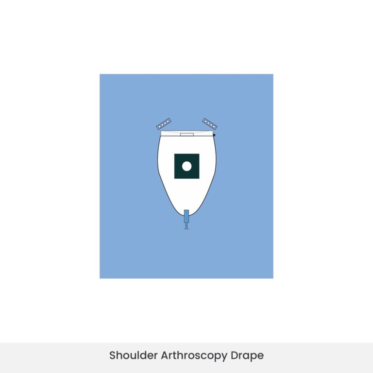 Shoulder fenestration drape ensuring sterile access