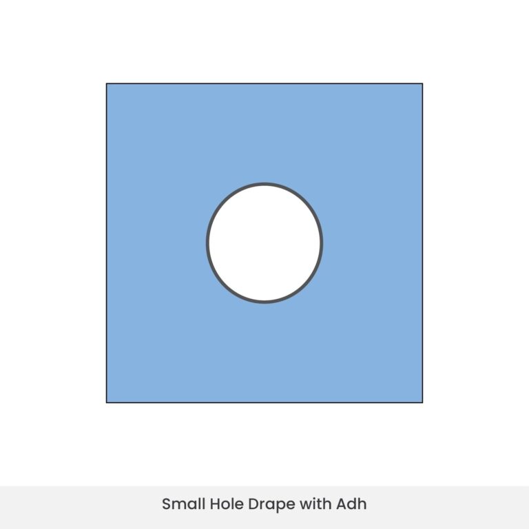 Adhesive-backed small hole drape used in ENT surgeries