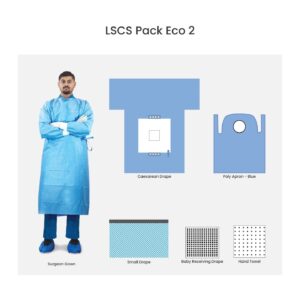Surgeon wearing AAMI level 3 protective gown