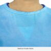 Sterile surgical gown being packed for hospitals